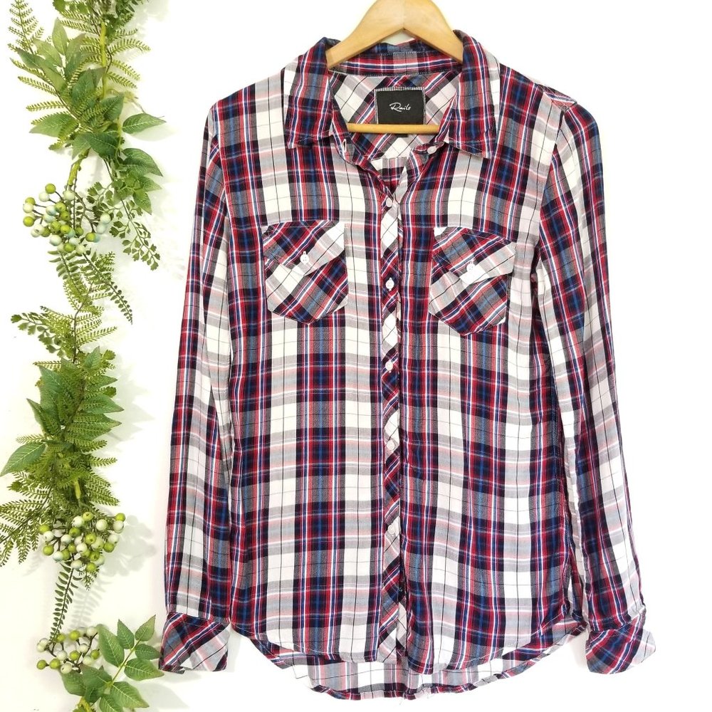 Rails Plaid Soft Shirt591button Down Double Pocke… - image 1